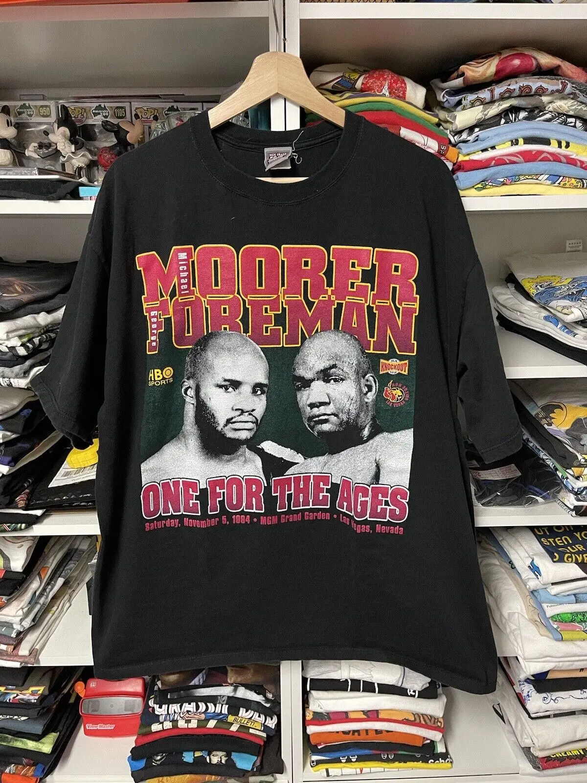 Vintage 1994 Moorer Vs Foreman Shirt MGM Exclusive XL