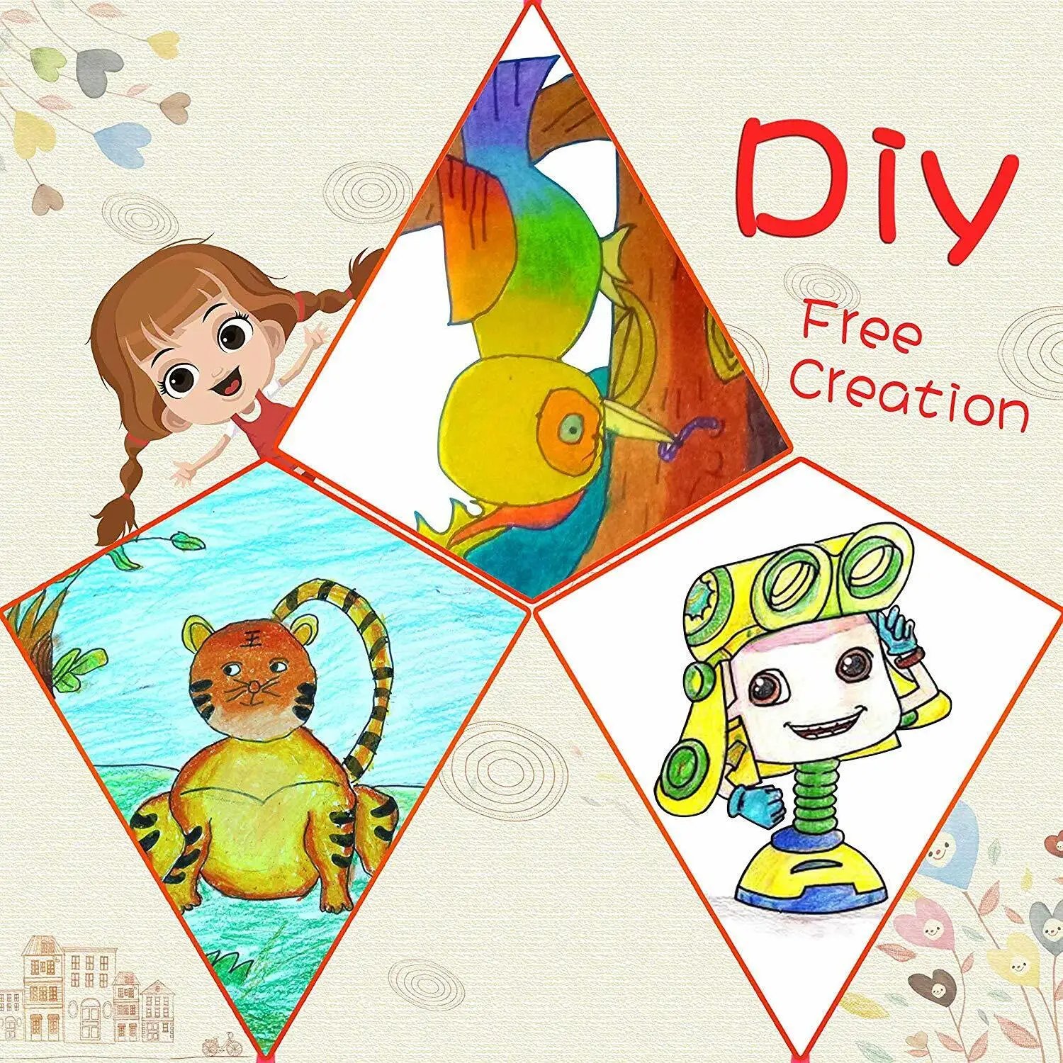 Cometas de bricolaje con cola larga colorida para niños y adultos, gran cometa para principiantes, viene con cuerda y mango, 3 unids/lote por paquete