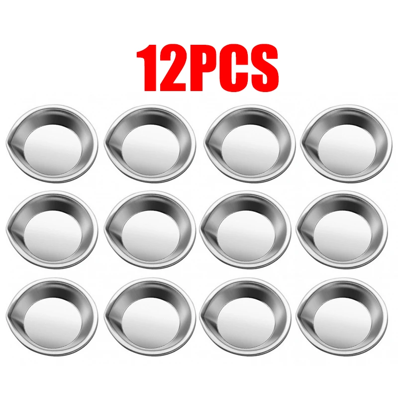 6/12PCS Gietmondpalet Kleine Ronde Roestvrijstalen Verfbak Geschikt voor Kunstenaar Creëren DIY Tekening Gadget Briefpapier ZYF