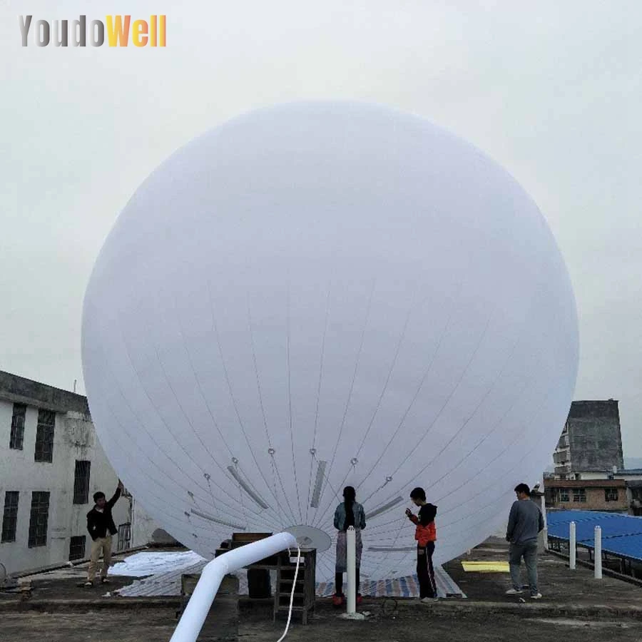 Boule Gonflable Géante Suspendue Extérieure Personnalisée, Blanc Pur, Projection, Décoration de ixCommerciale et d'Événement