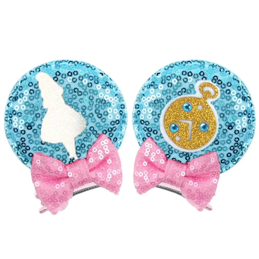 2024 New Classical Mouse Ear Hair Clips For Girls Festival Trip Glitter Hairpins Children Birthday Party DIY Hair Accessories