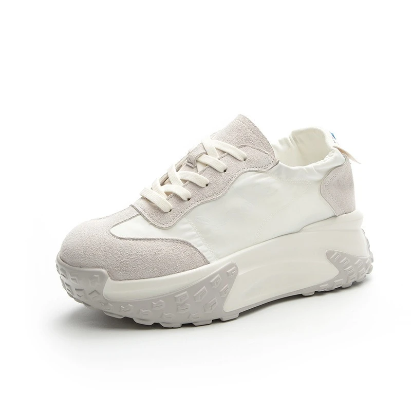 

CICIYANG 7cm Chunky Sneakers Women 2026 Spring New Lace-up Outdoors Sport Ladies Shoes Handmade
