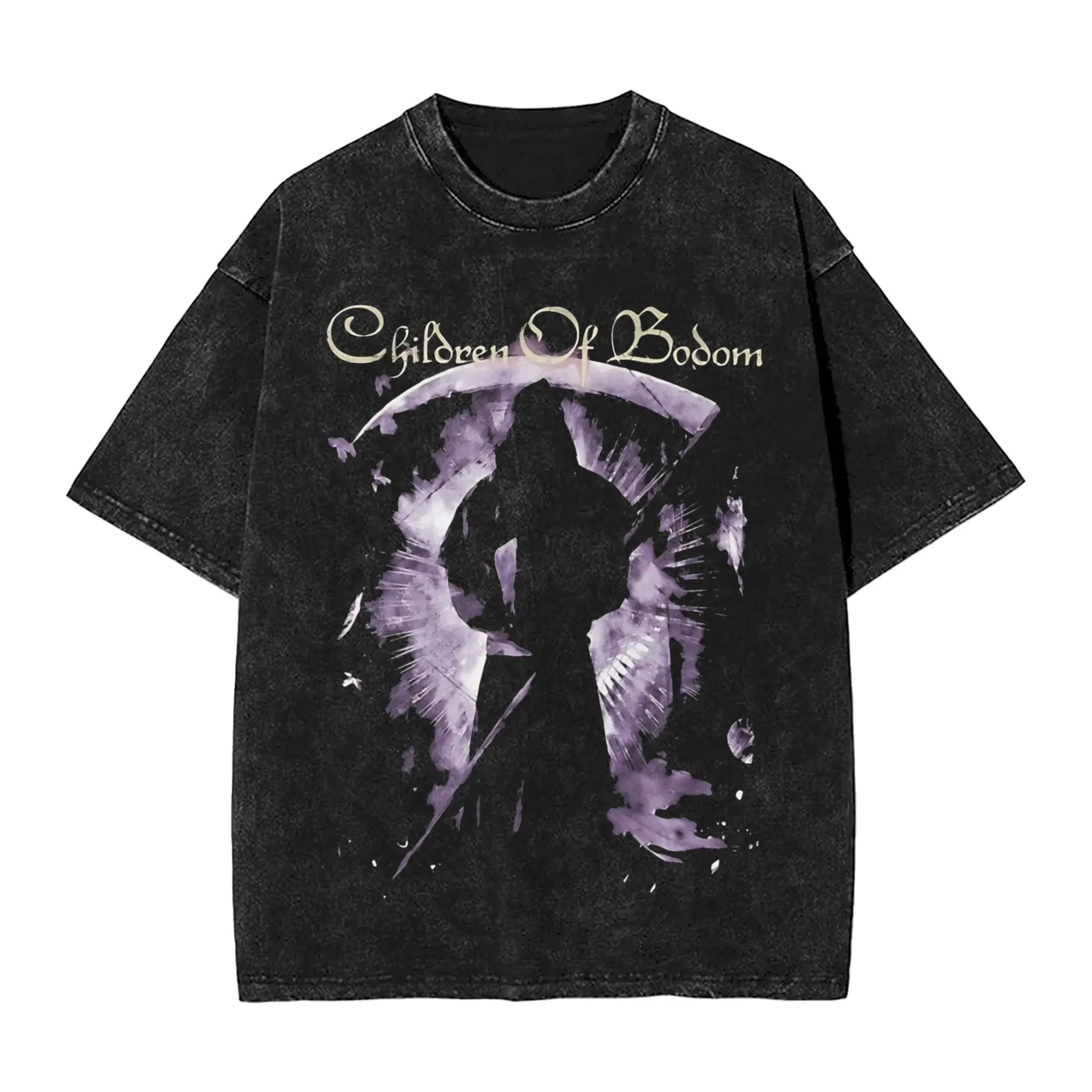 Funny Alexi Laiho Guitarist Children Of BodomBand Death Metal T-Shirts Men Crewneck Washed T Shirts  Short Sleeve Tees Clothing