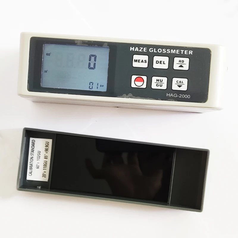 Pengukur kilap bayangan kabut HAG-2000 20 ° 60 ° 85 °   Alat ukur gloss permukaan non-logam kertas plastik cat ubin batu