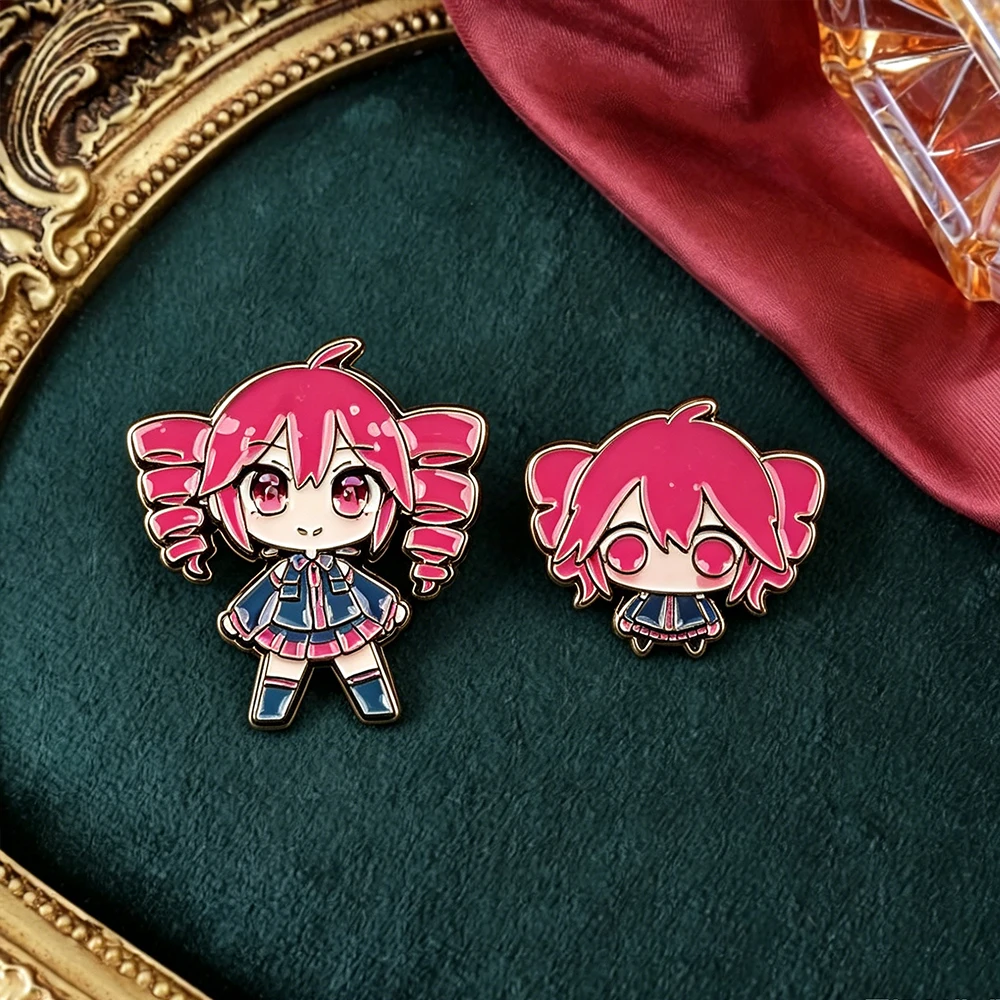 Delicate Sakura Pin Cosplay Enamel Pin Lapel Backpacks Badges Demon Group Brooch for Clothes Gifts for Friend