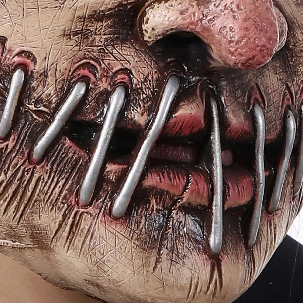 Big Mouth Nail Terror Mask Nakrycie głowy Unisex Halloween Straszny Horror Party Cosplay Głowa Lateksowa Maska Dorośli Mężczyźni Kobiety Maskarada Rekwizyty