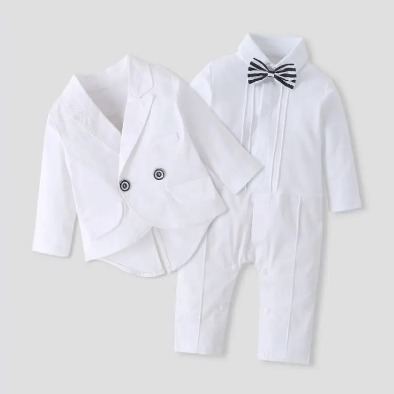3177Gentleman Bowtie Decorated Baby Boys 2-piece Suit Set/Wedding Party Baby Boy Suit