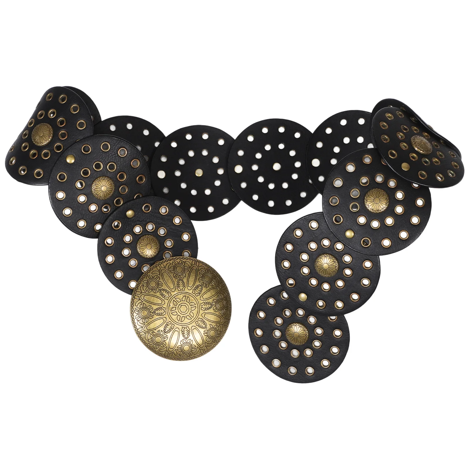 Hollow Disc Wide Vintage Western Belt Cowboy Inspired Fashion Accessory for Women Country Concert Style