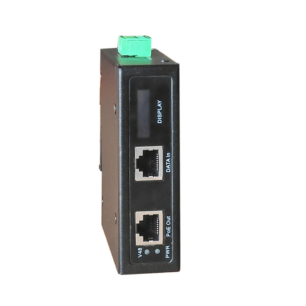 10Gbe industrial POE injector Max 120w output with LCD display 802.3at/bt compliant