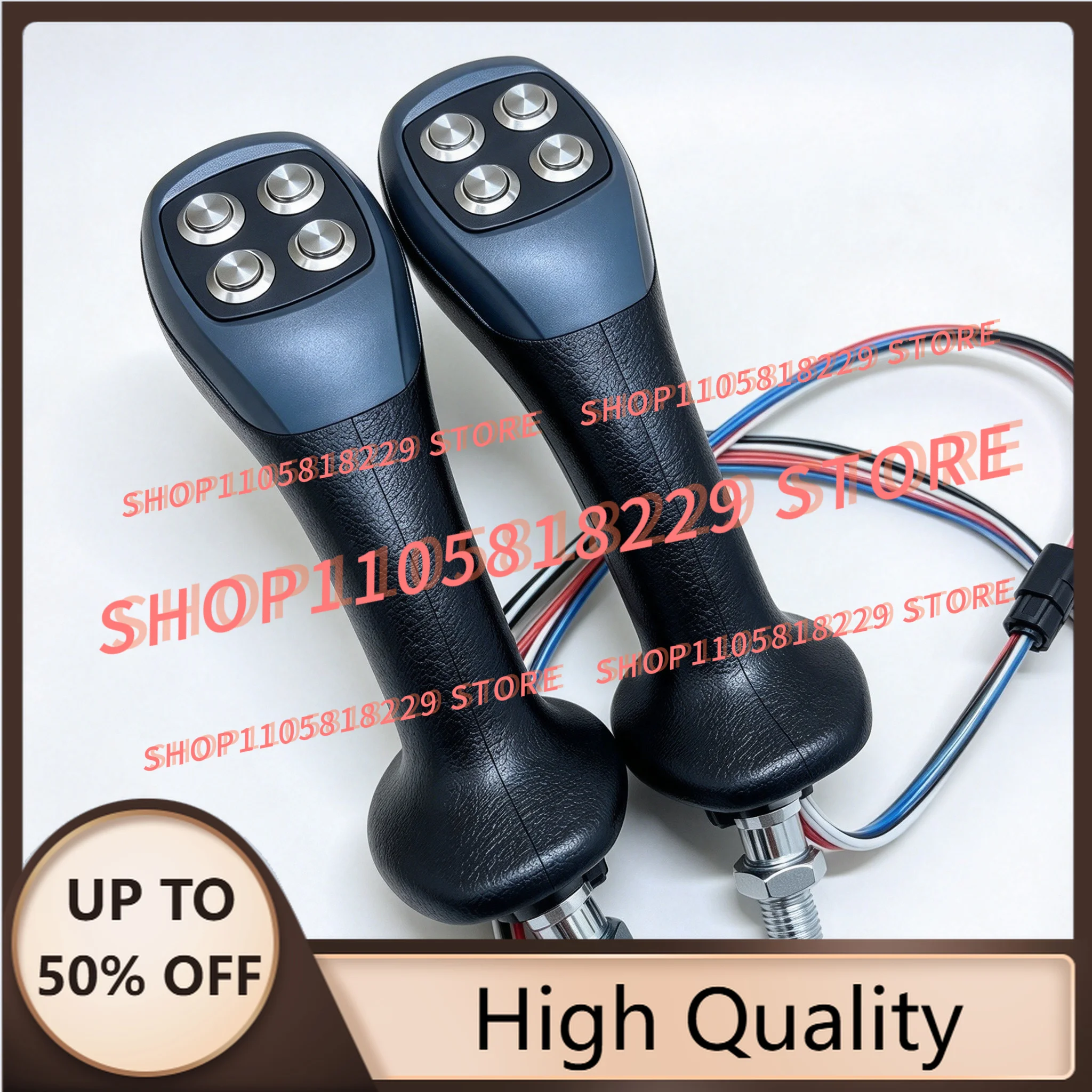 with 1 button, 2 buttons, 3 buttons, 4 buttons, and 5 buttons A pair of high-end imported excavator handles