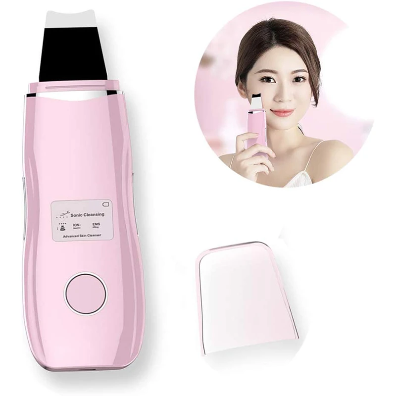 Hot Sale Face Massage Machine Skin Scrubber Facial Spatula Electric Dermabrasion Ultrasonic Ion Skin Scrubber