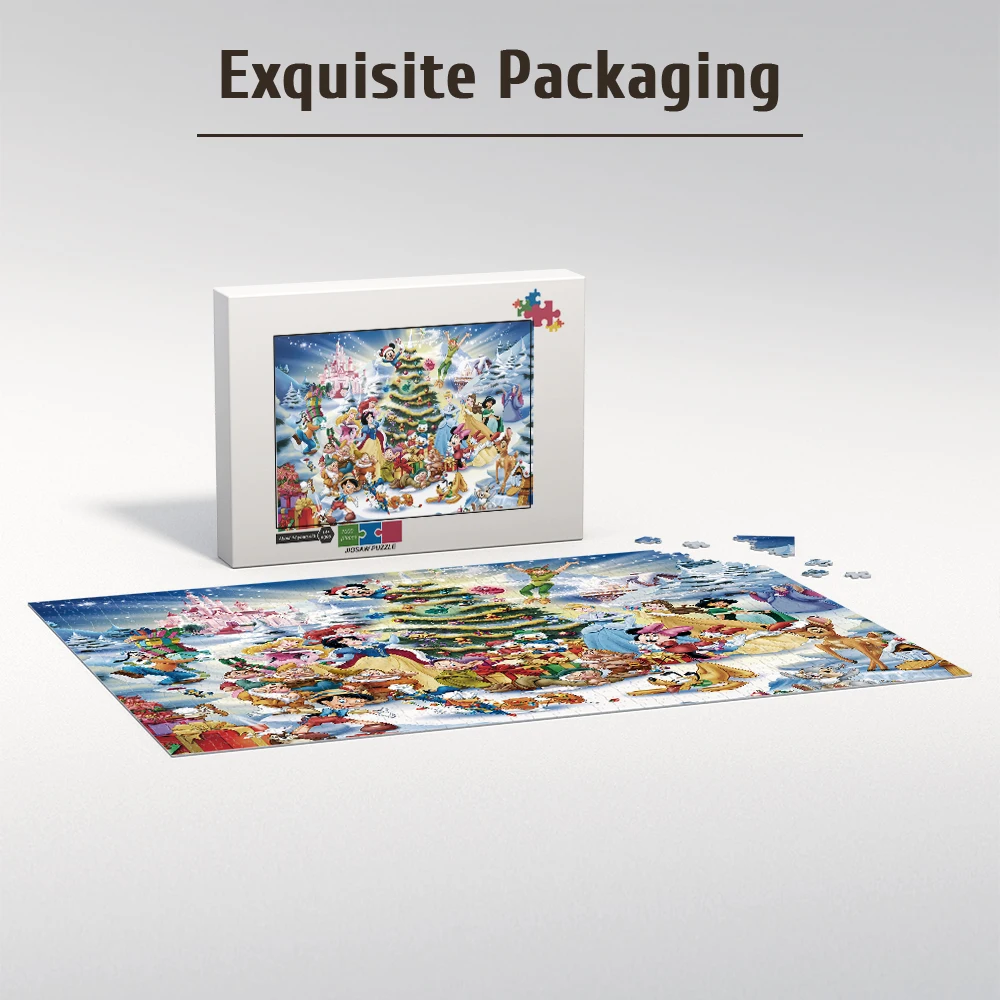 لغز أميرات ديزني سنو وايت 108/200/300/500/1000 قطعة ألغاز أرضية خشبية هدية عالية الجودة لعبة حفلات ممتعة