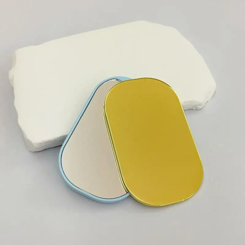 Miroir de maquillage carré et rond, petit miroir portatif rotatif pour étudiant, outils de beauté pour maquillage cosmétique