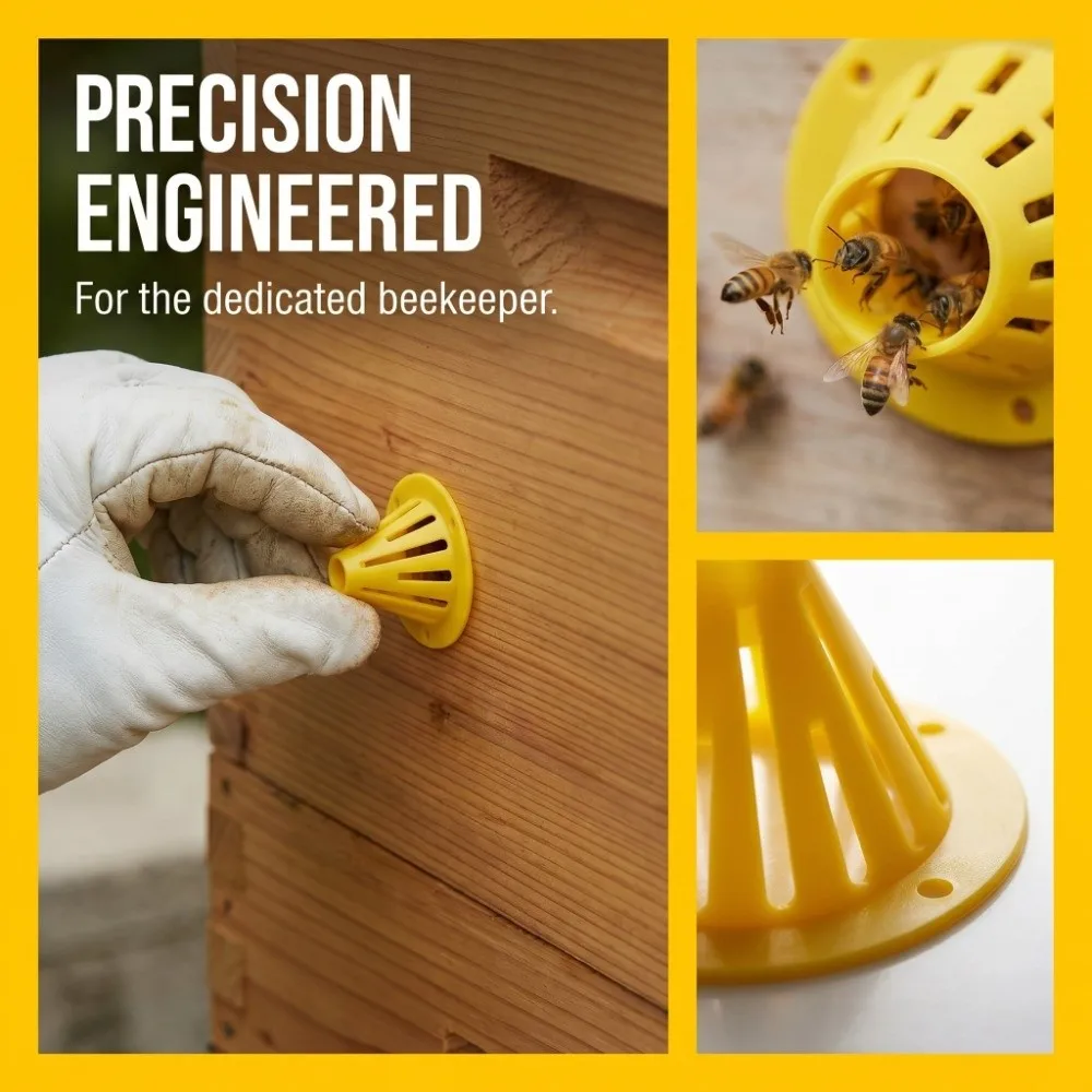 20Pcs Plastic Beehive Escape Equipment Cone Shape One-Way Entrance Gate Cone Shape Bee Nest Door Honey Harvesting