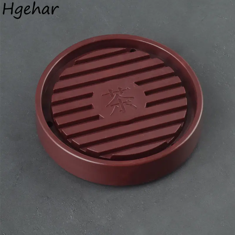 Round Tea Mat Heat-resistant Solid Simple Retro Tea-ceremony Vintage Popular Gifts Design Non-slip Kitchen Home Basic Teaware