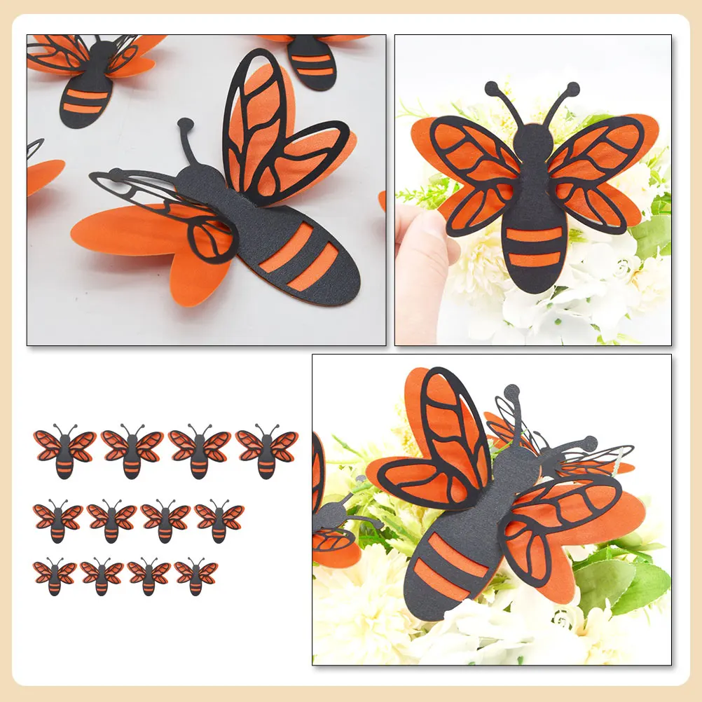 

Bee Wall Sticker Decorations Stickers Decals Detachable Pearl Paper Bees Decors Decorative