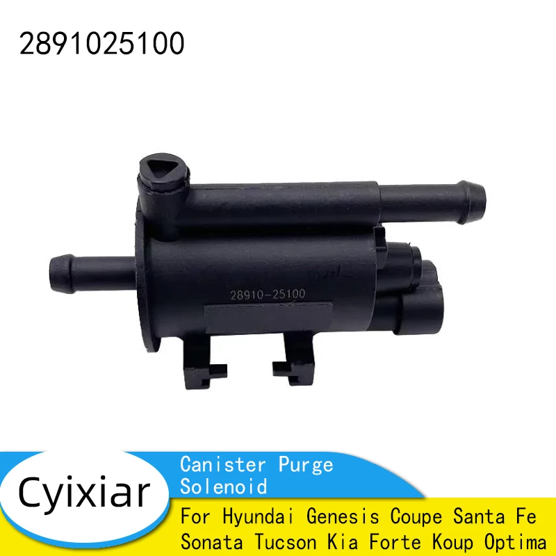 For Hyundai Genesis Coupe Santa Fe Sonata Tucson Kia Forte Koup Optima Hybrid Vapor Canister Purge Solenoid 28910-25100