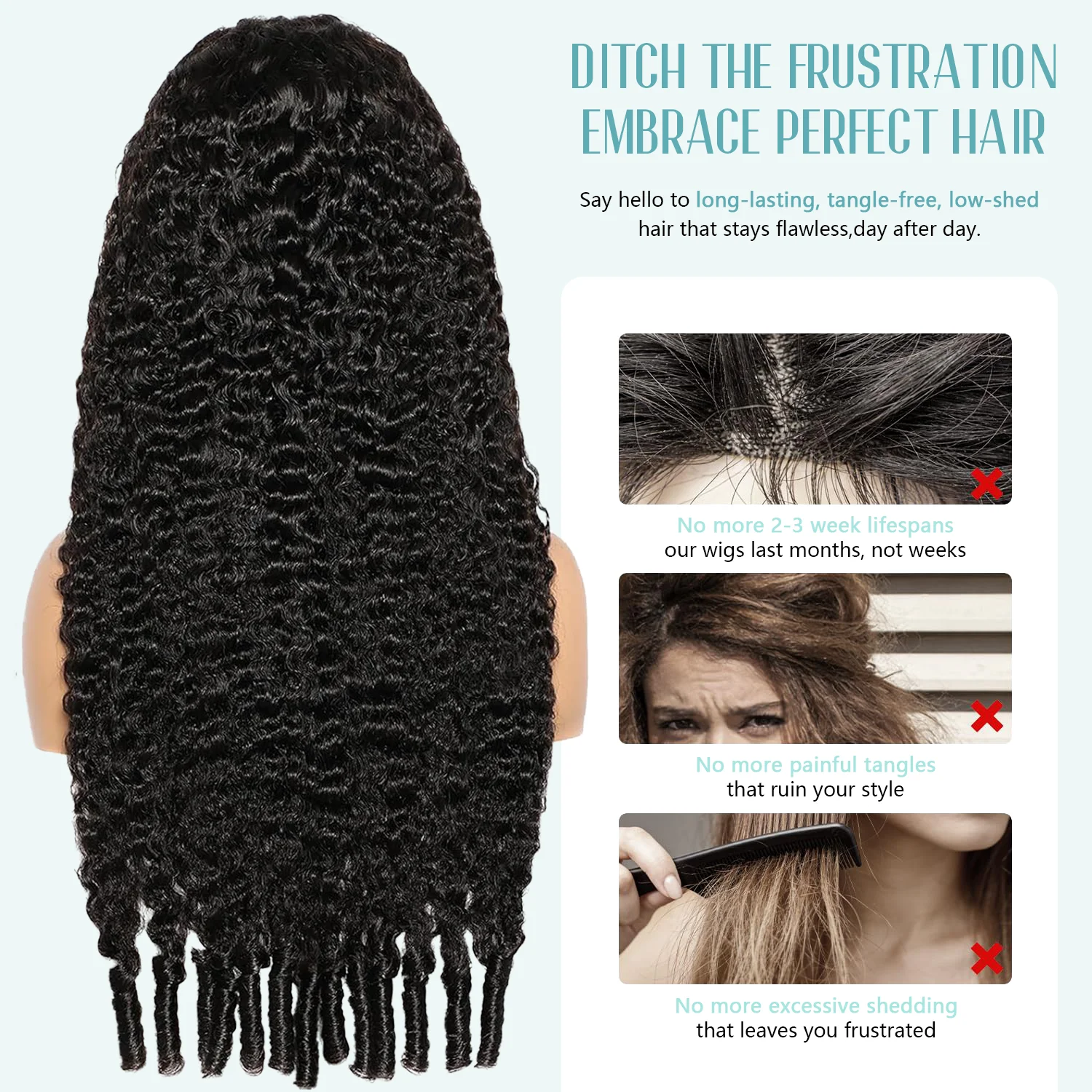1B Burmese Curly Human Hair Wigs 40 Inches 200% Density 7x6 13x6 13x4 HD Transparent Lace Frontal Wig Black Natural Color For Women Brazilian Hair Pre Plucked Halloween Wig view 6
