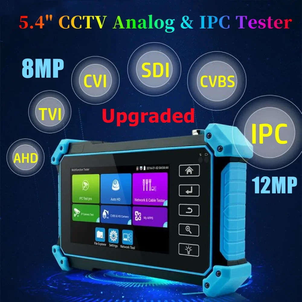 IPC-5200C Plus CCTV Tester Monitor for Analog and IP Cameras with 5.4