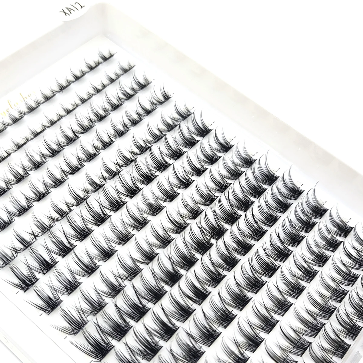 14줄의 개인용 속눈썹 8-16mm 혼합 트레이 자연스러운 속눈썹 연장 3D 인조 밍크 속눈썹 번들 메이크업 도구