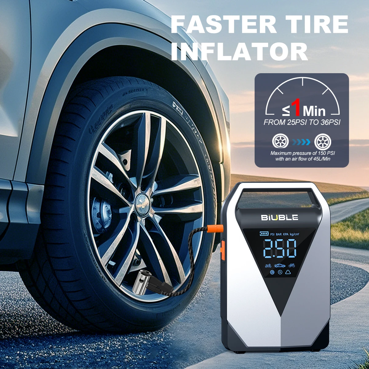 4 في 1 سيارة الانتقال كاتب مضخة هواء 150PSI ضاغط الهواء مضخة الإطارات 12000mAh بطارية الداعم حزمة 3000A سيارة الداعم بدء الجهاز