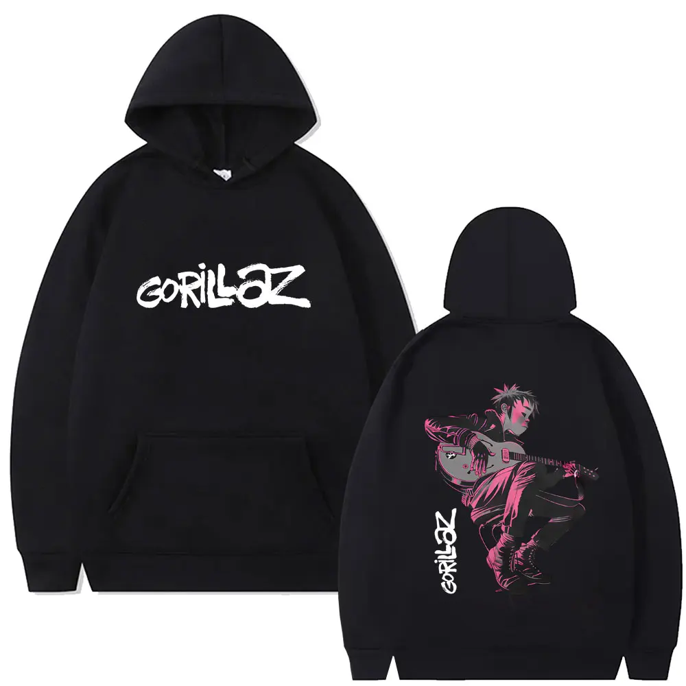 

Rock Band Gorillaz The Now Now Album Graphic Hoodie Men Women Punk Oversized Streetwear Unisex Retro Gothic Hooded Sweatshirt