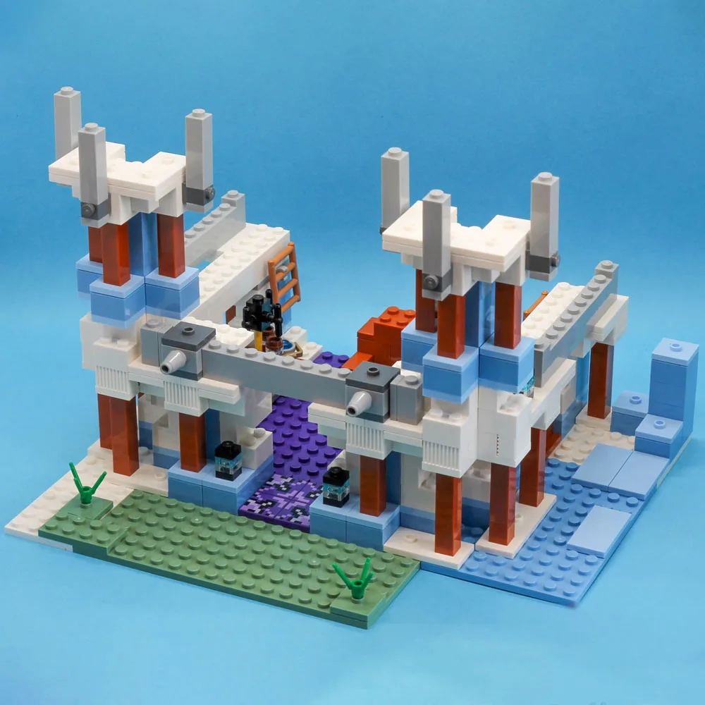 creative Castle of Ice and Snow Series street Architecture moc Building Block bricks model toy for friends birthday gift