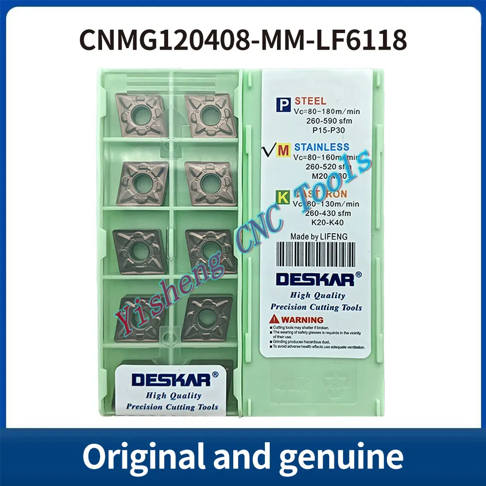 

DESKAR 100% Original CNMG120404-MM CNMG120408-MM LF6118 CNC cutting tool indexable threading carbide insert