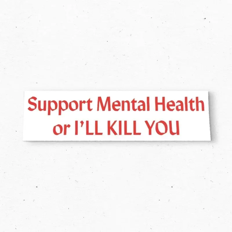 

Поддержка психического здоровья, наклейка на бампер-забавный винтажный стиль-виниловая наклейка 80-х 90-х годов-наклейки на бампер-наклейки на автомобиль