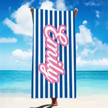 1pc Custom Name Beach Towel Personalized Microfiber Towel for Wedding Party Souvenir for Beach Swimming Bath Yoga Seaside