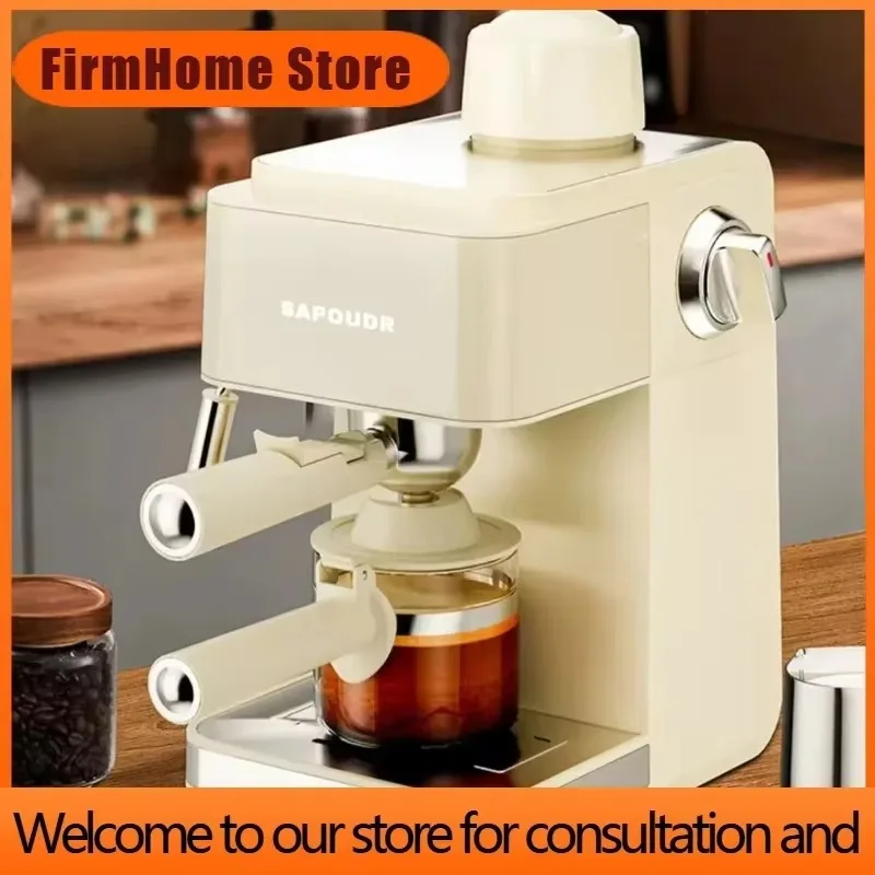 FirmHome StorePortable Semi-automatic Espresso Coffee Machine High-pressure Steam Milk Frother Italian Coffee Maker For Beginner