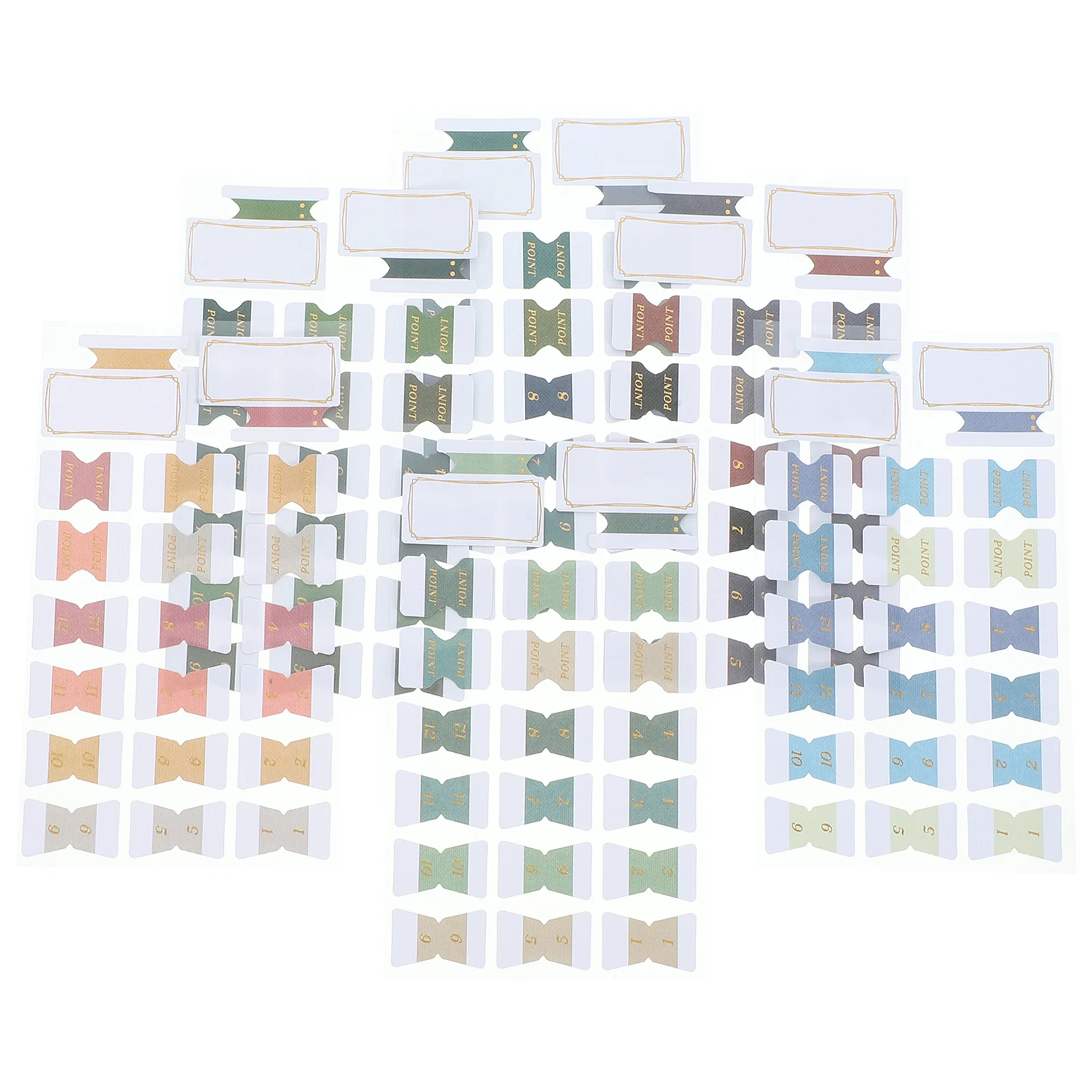 

6 Sheets Retro Book Sticky Tabs Writable Divider Tabs Colorful Page Markers Annotation Supplies for Organizing Reading Notes