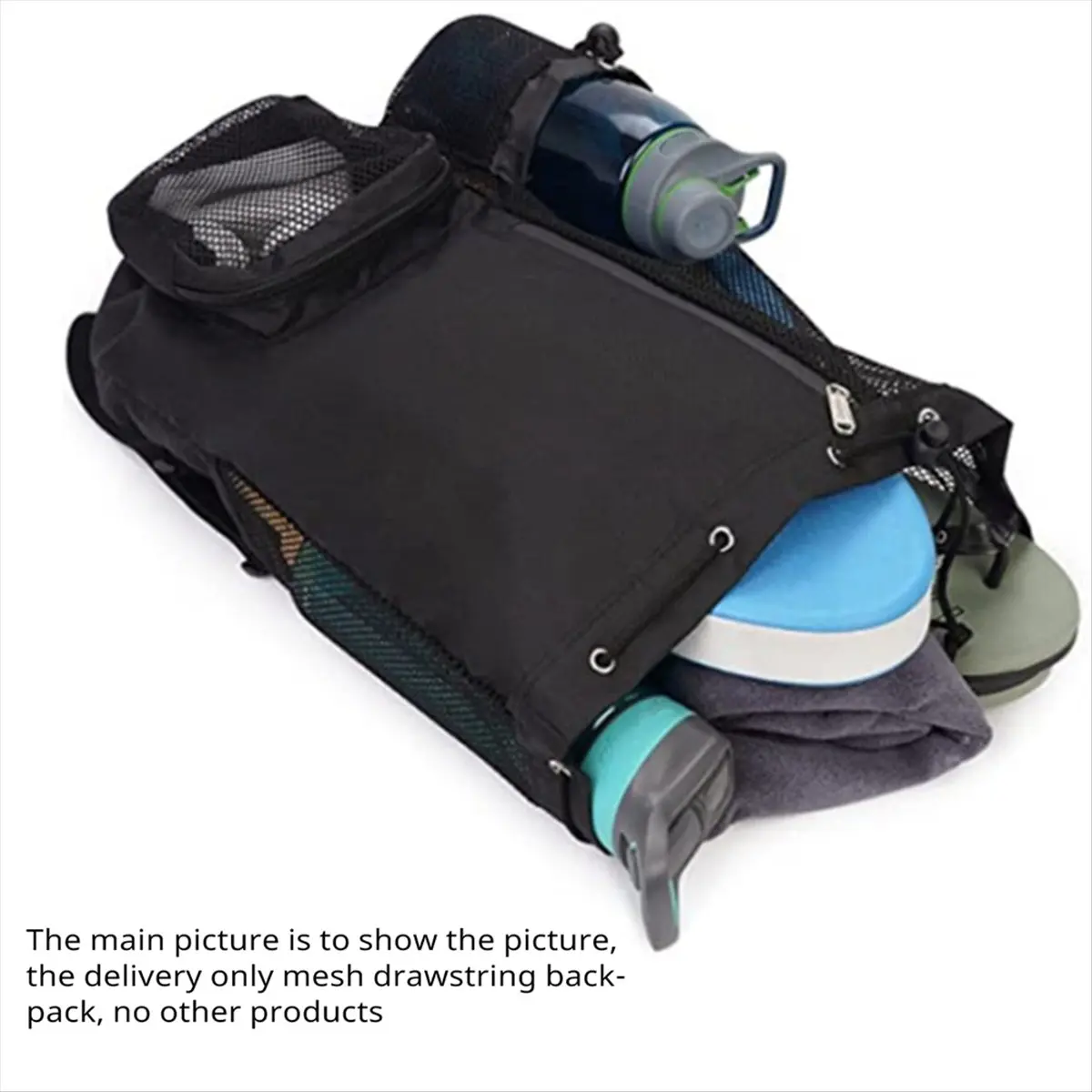 ABME New Swim Bag Mesh Drawstring Backpack for Swimming, Gym, Pool, Workout Gear & Sports Green