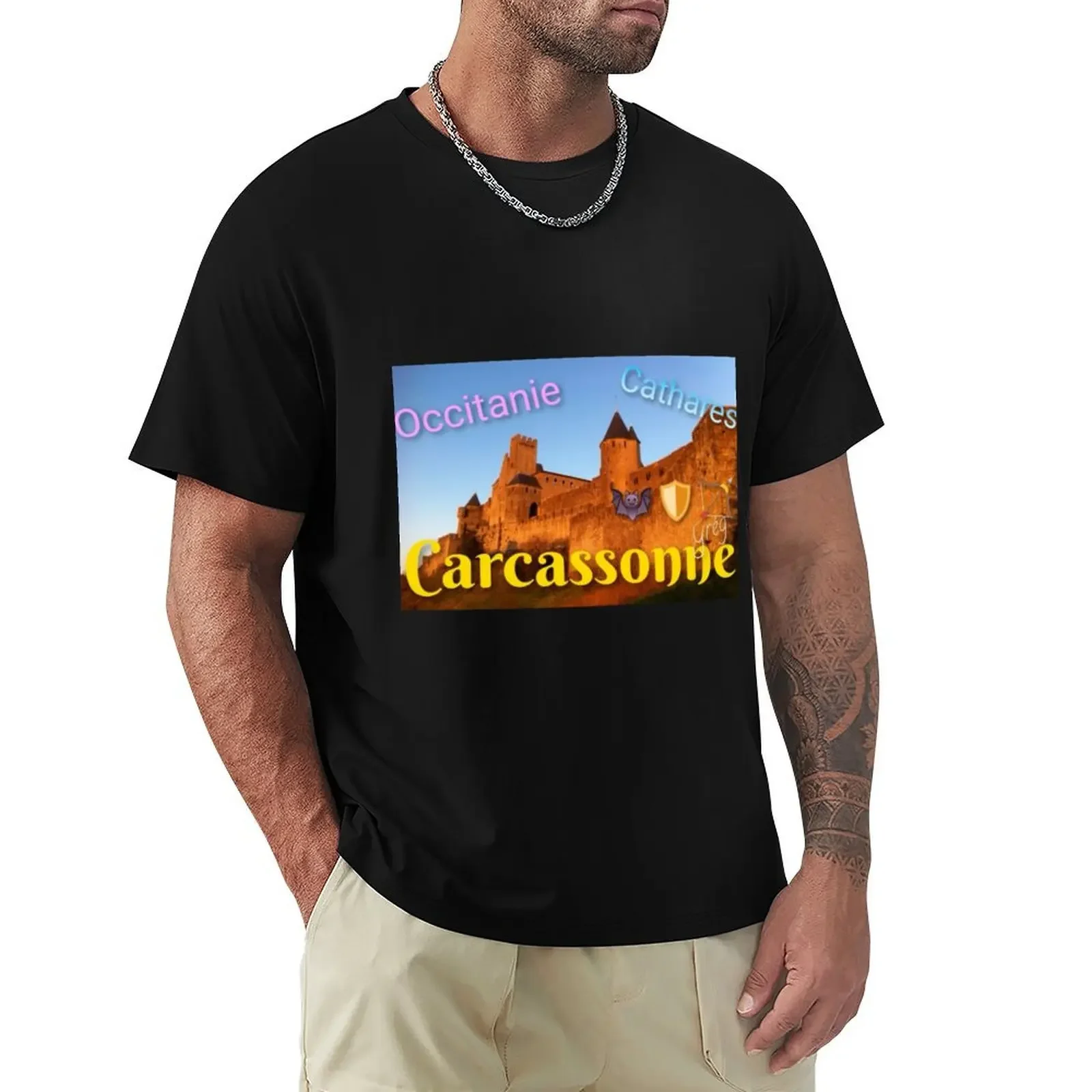 Carcassonne Cathars Occitanie T-Shirt for a boy cotton graphic tees blanks mens t shirts top quality