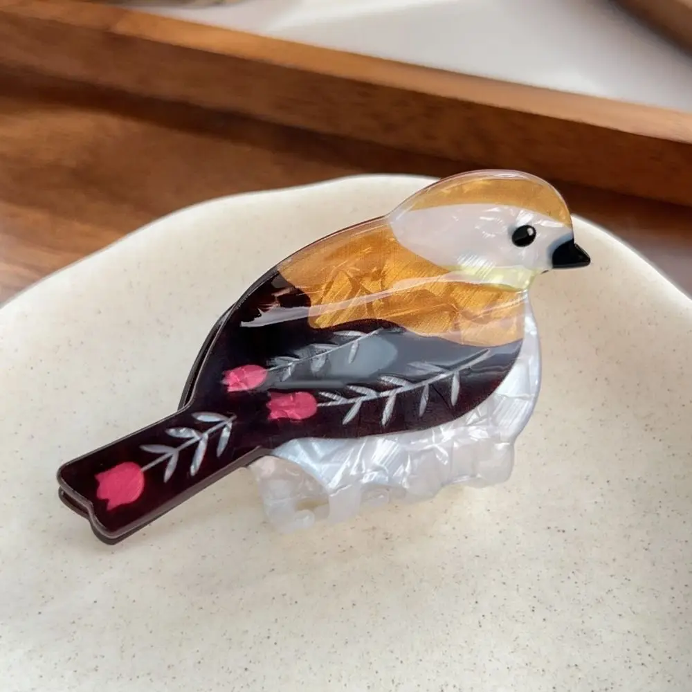 

Милый корейский стиль, ацетатный коготь для волос, креативная заколка для волос с изображением колибри, головные уборы, аксессуары для волос, зажим в виде птичьей акулы, женский