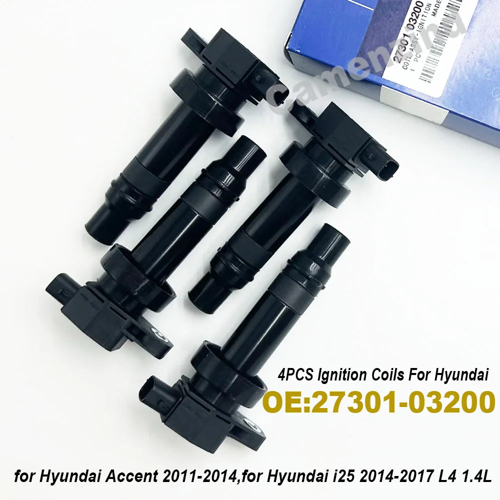 

4 шт. 27301-03200 2730103200 катушки зажигания для Hyundai Accent I25 I30 L4 1.4L 1.6L 2014-2017 гг.