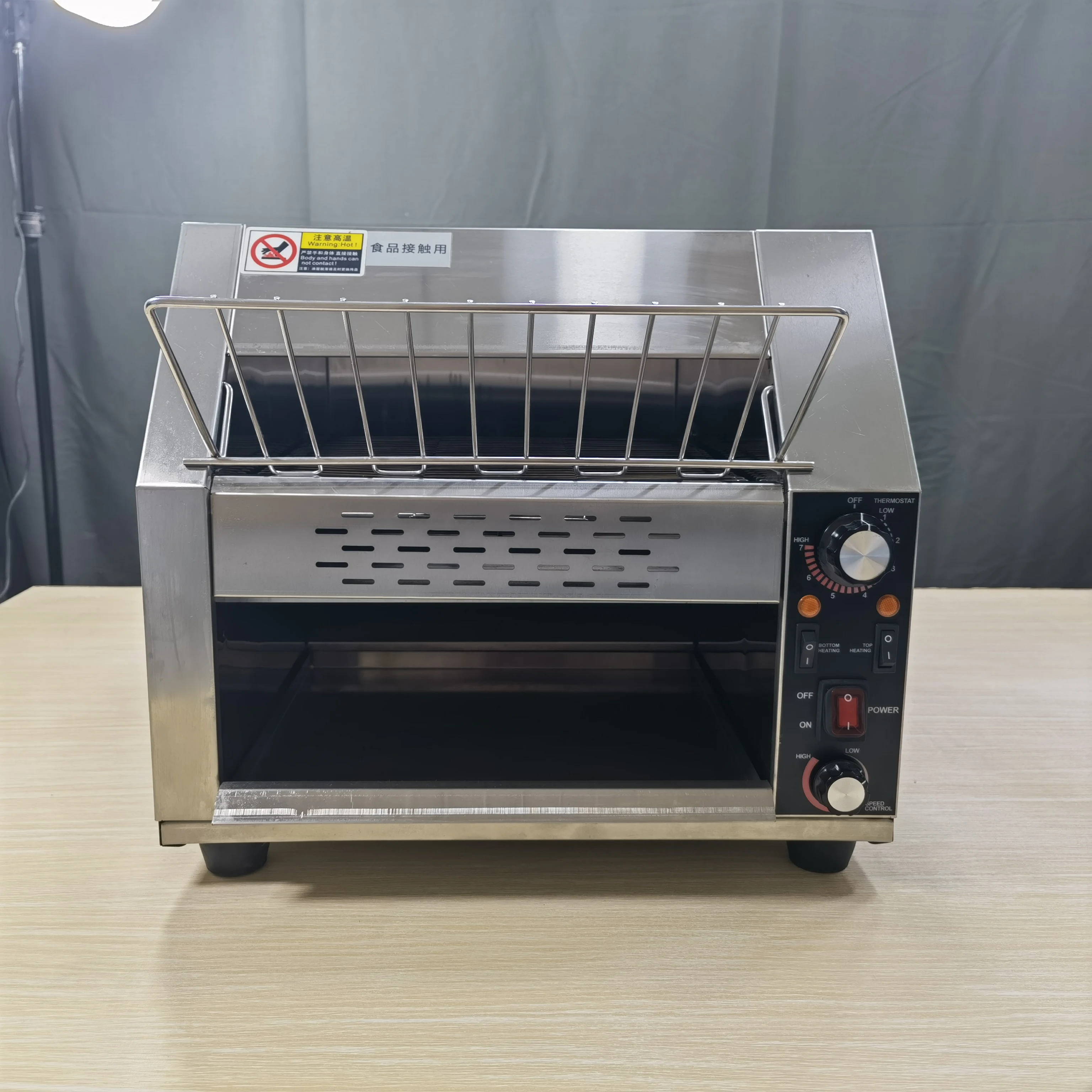 220V Professional commercial Stainless Steel Toaster Manufacturer Bread Electric Conveyor Toasters With CE