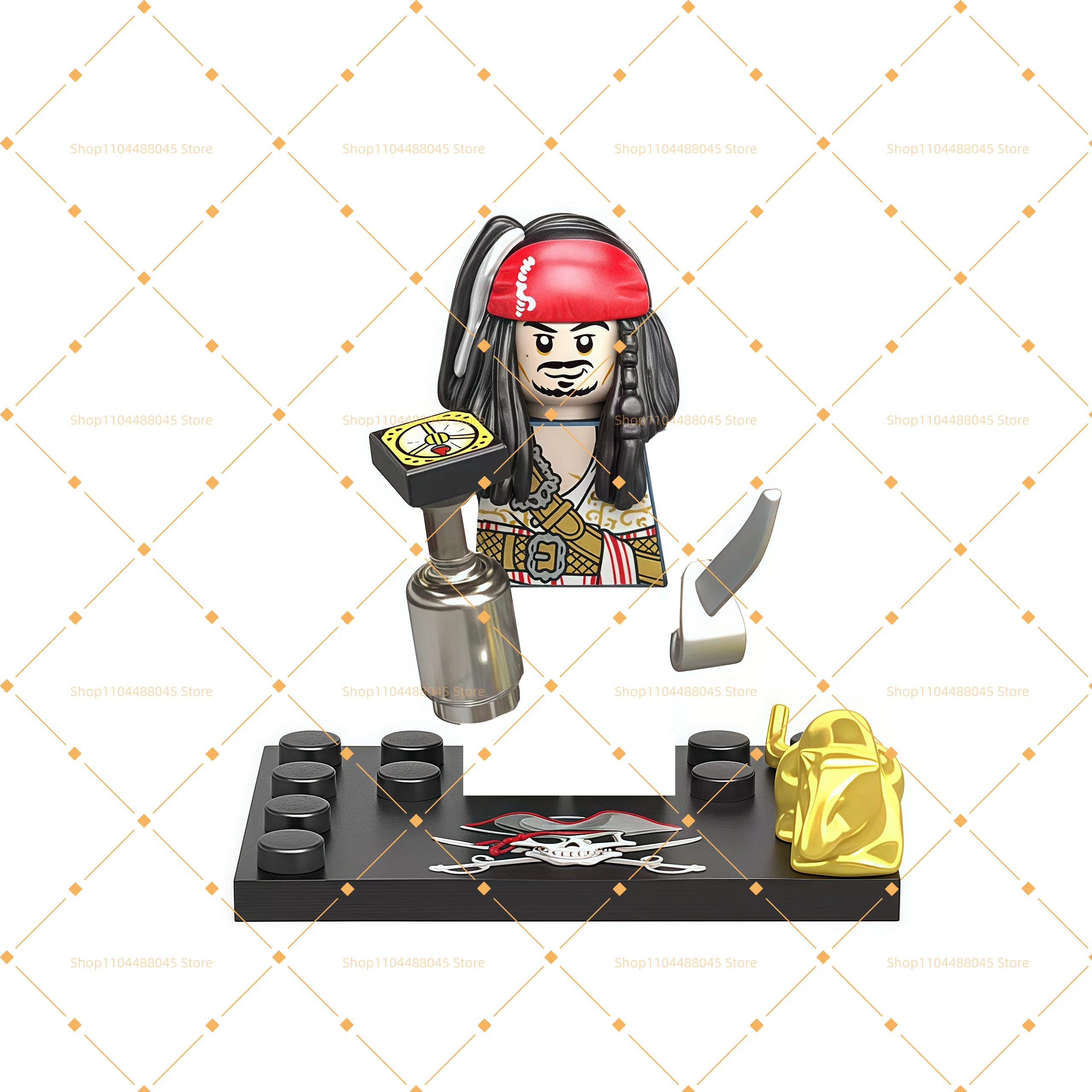 Pirates of the Caribbean Blocks Brick toys Mini character Jack Sparrow William Turner building blocks party gift