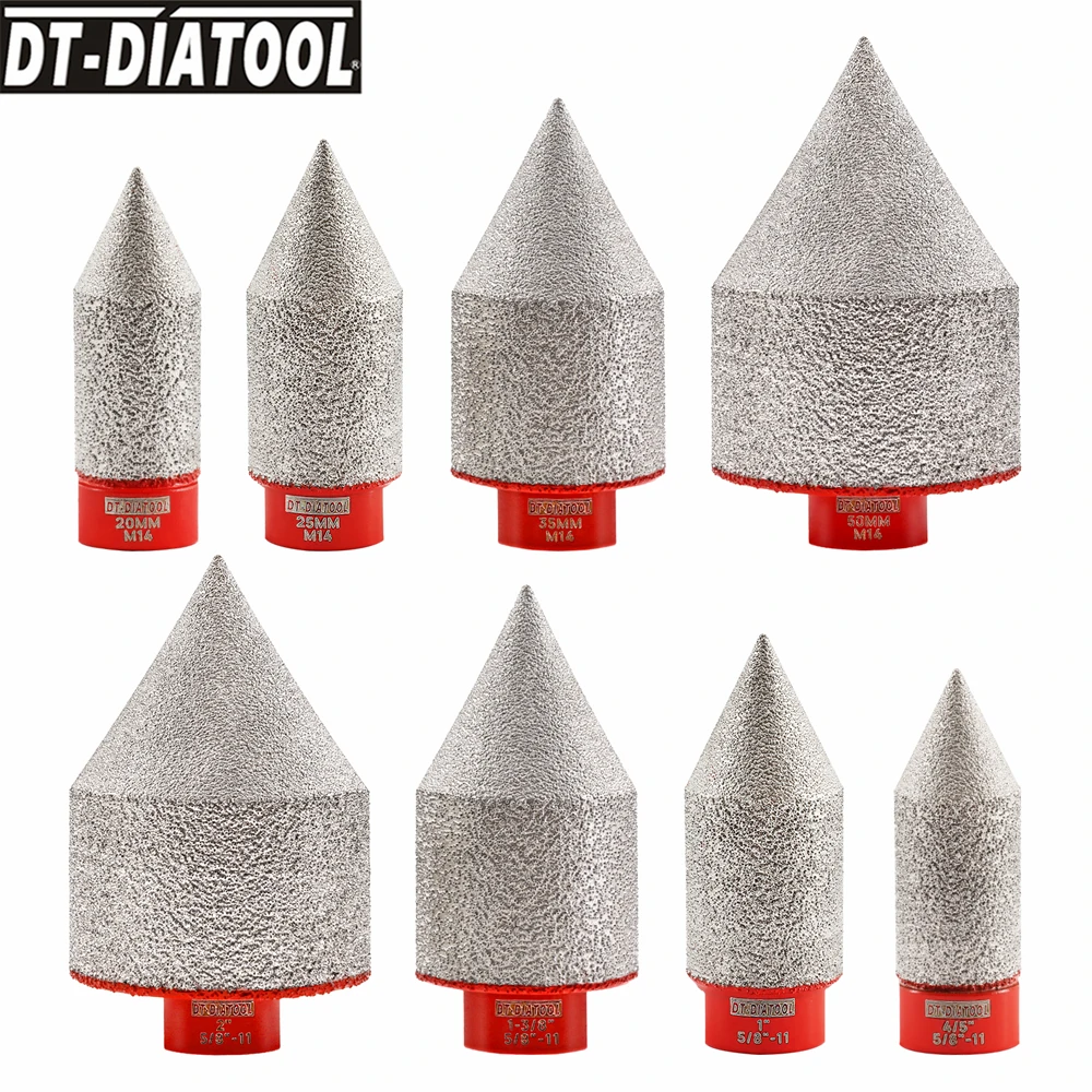 DT-DIATOOL-Diamond Chamfer Bit, Grinding Tile Bevelling Ceramic Marble Porcelain Milling Finger Bit, 20mm, 25mm, 35mm, 50mm, 1Pc