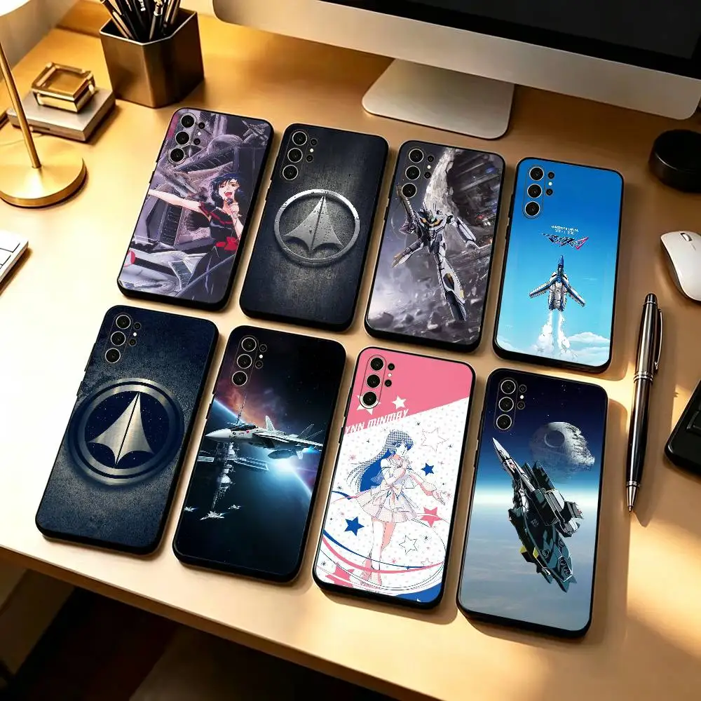 Anime Sapce war with alien M-Macross  Stand Silicone Phone Case For Samsung S26,25,24,21,22,21,20,Ultra,Plus,Fe, Lite