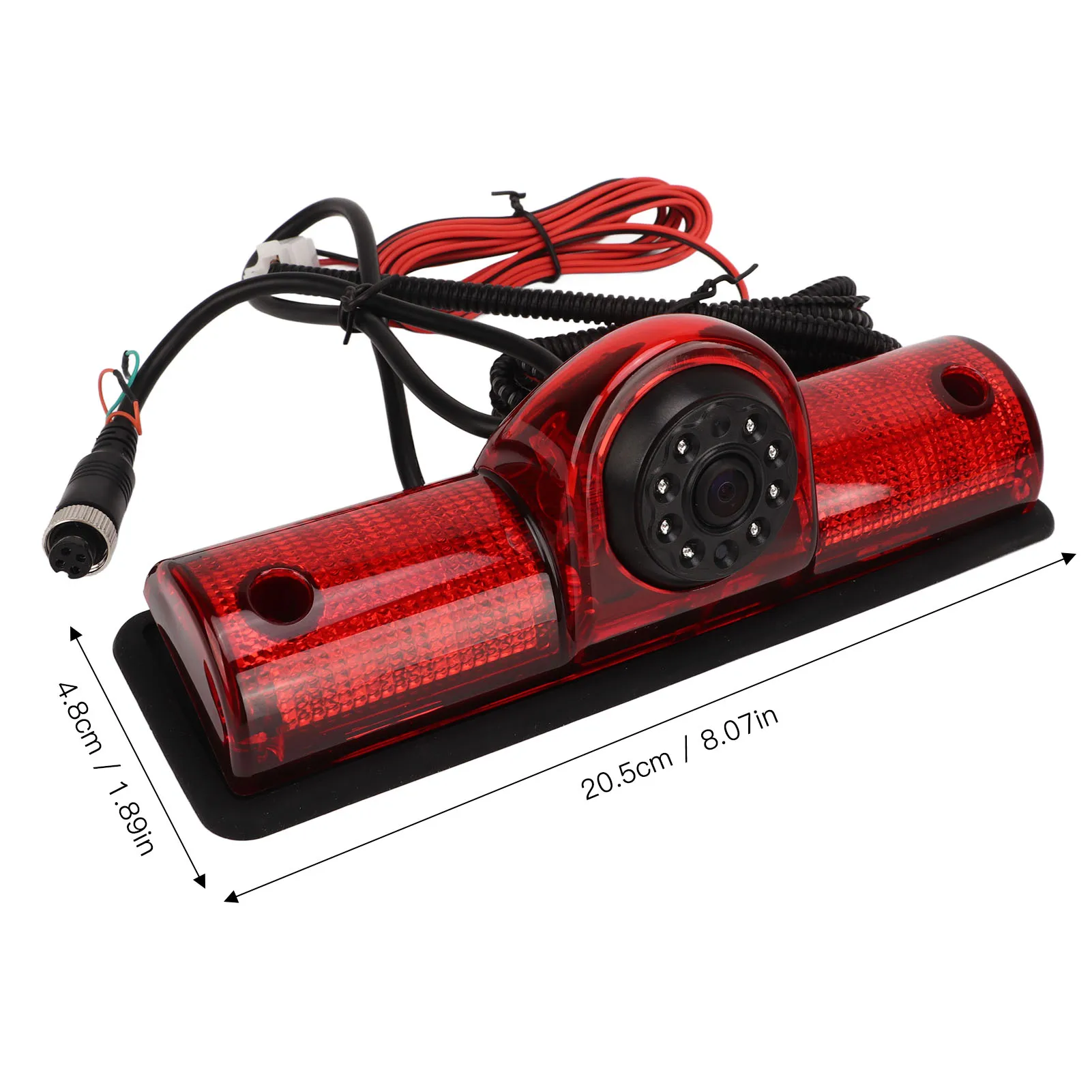 كاميرا ضوء الفرامل العالمية أداء مستقر 170 ° زاوية واسعة رؤية واسعة IP68 كاميرا عكسية مقاومة للماء وضوح للغاية للسيارة #6