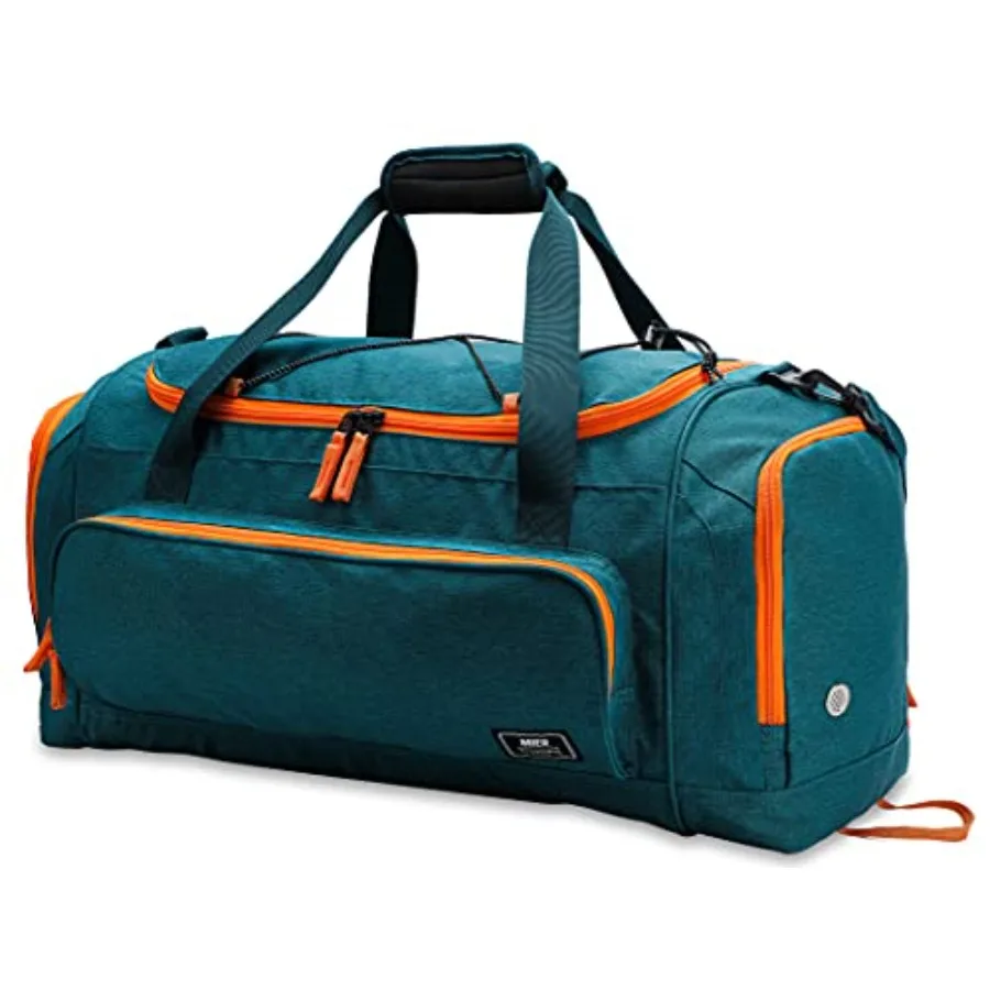MIER Large Gym Bag for Men 60L Duffel Bag with Shoe Compartment Lightweight and Durable Sports Duffles; Suited for Workout Fitn