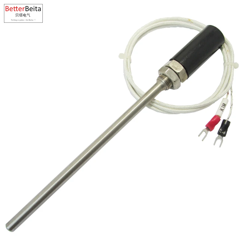 Sonda di temperatura tipo K 0-600'C termocoppia in acciaio inossidabile lunghezza 10cm sensore impermeabile