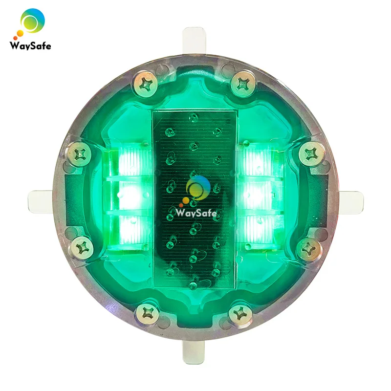 Smart Solar Road Stud mata kucing IP68 lampu berkedip tahan air untuk Crosswalk trotoar Motorway reflektor desain baru