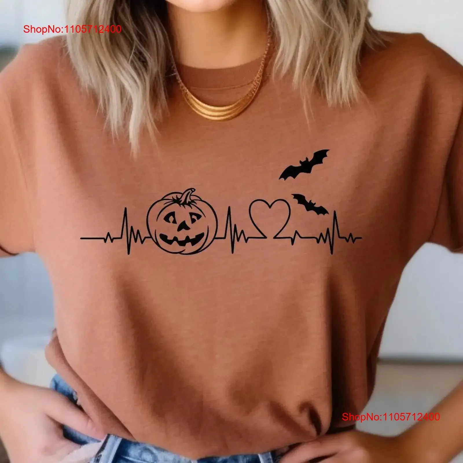 Doctor Halloween T Shirt HeartbeaT Pumpkin Fall Party vintage Washed Top For Everyday Wear Comfortable Stylish Slightly graphic