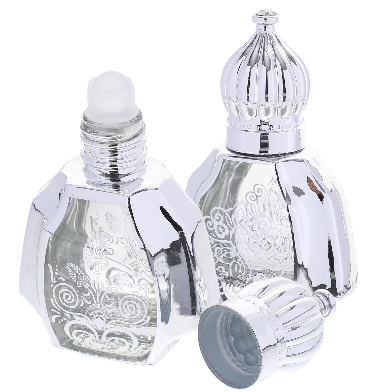 

2Pcs Empty Roll on Bottles Portable Essential Oil Containers Leak-Proof Roller for Travel Perfume Aroma Supply Household