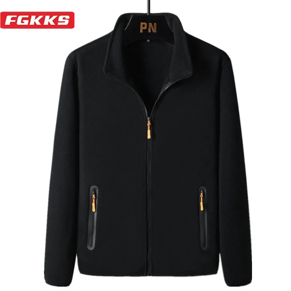 

FGKKS 2024 Casual Jacket Men's Cotton Warm Slim Fit Jacket High Quality Design Fashion Brand Street Jacket Male Coats