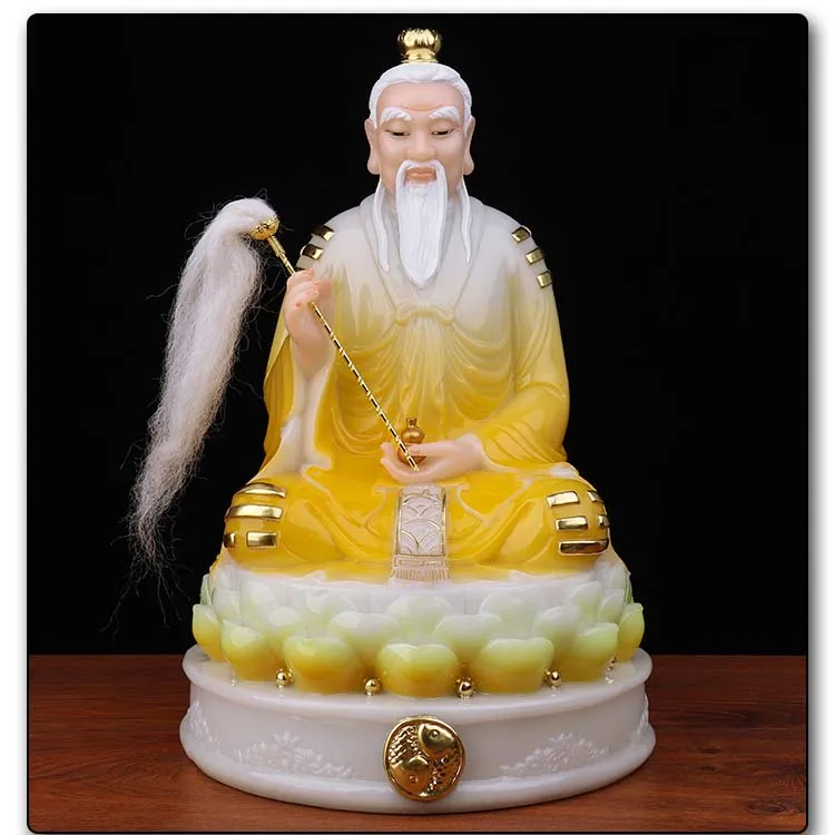 Buddhism Taoism Worship Patron saint Southeast Asia Propitious Prosperity TAI SHANG LAO JUN BUDDHA God jade FENG SHUI statue