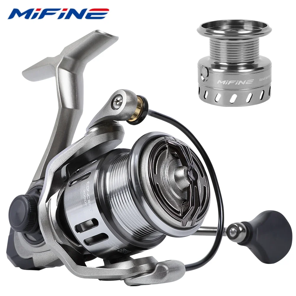 MIFINE CONCEPT Ultralight Reel High Speed Gear Ratio 5.1:1 Metal Spool Freshwater Spinning Carp Fishing Coil 1000-4000 Series