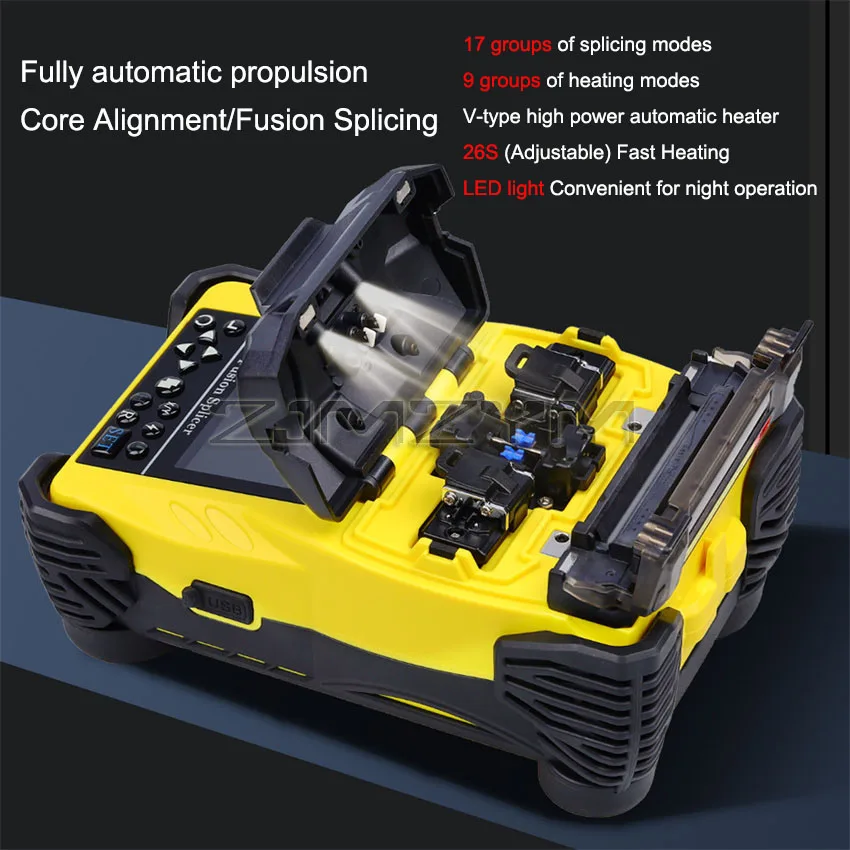 Imagem -03 - Totalmente Automático Mini Fibra Óptica Fusion Splicer Máquina de Solda Fibra Ftth A87s